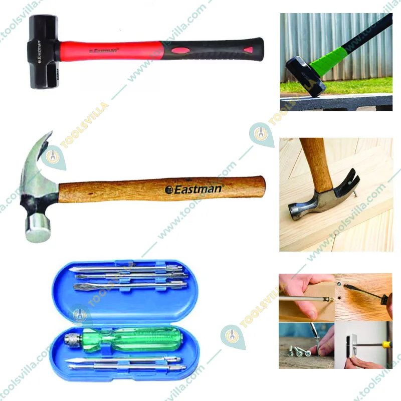 Eastman Sledge Hammer, Claw Hammer, Screwdrivers Kit